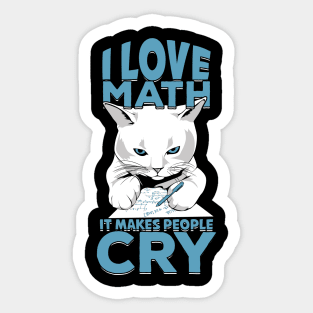 Funny Mathematics Cat Math Mathematician Gift Sticker